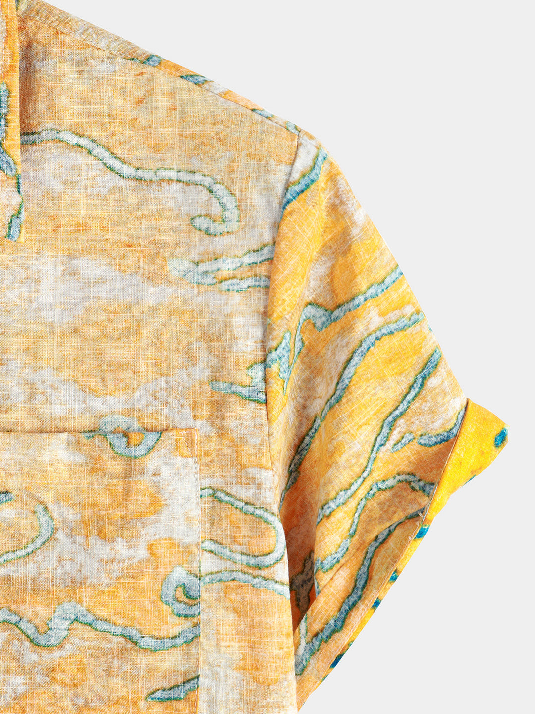 Chemise hawaïenne imprimée à manches courtes pour hommes