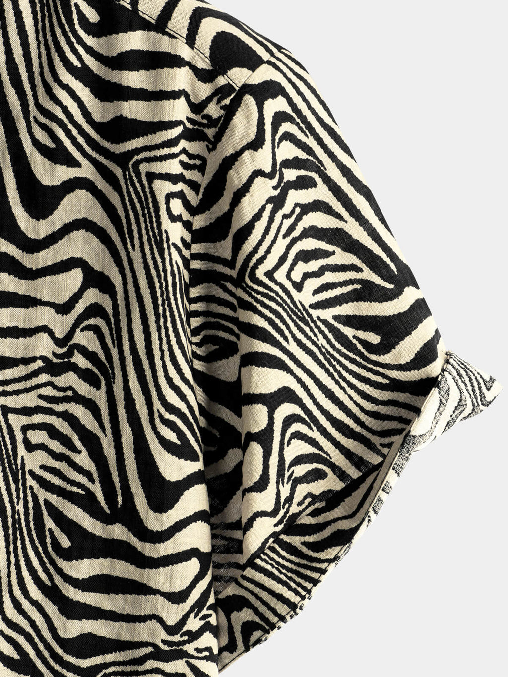 Chemise boutonnée à manches courtes à imprimé tigre d'été vintage pour hommes
