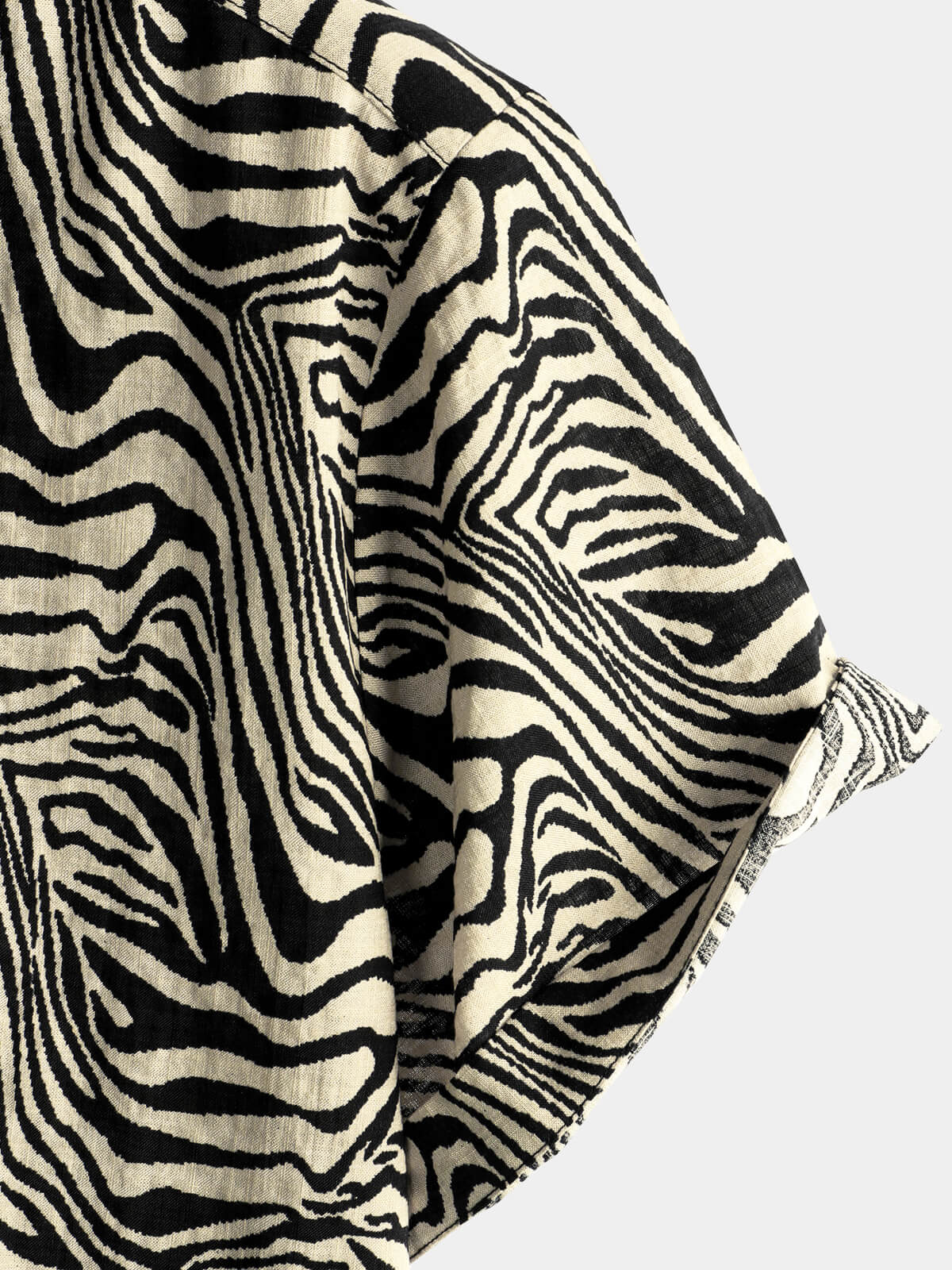 Chemise boutonnée à manches courtes à imprimé tigre d'été vintage pour hommes