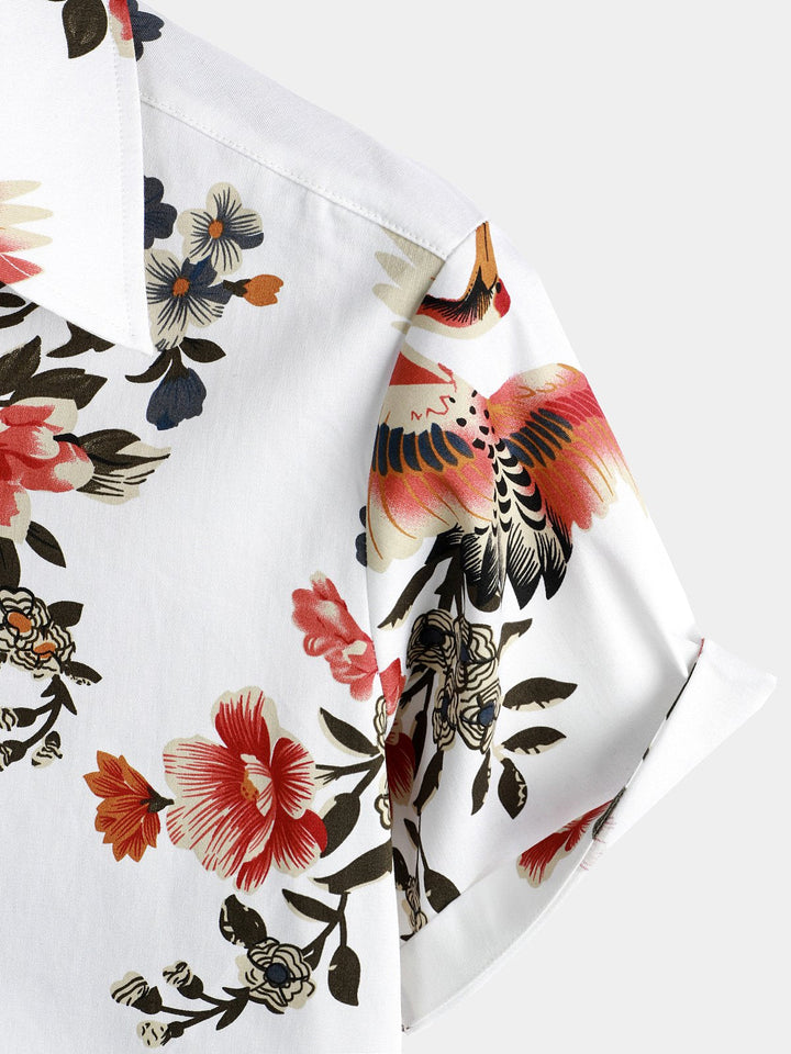 Chemise décontractée hawaïenne tropicale pour hommes