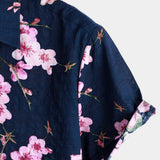 Men's Floral Print Short Sleeve Shirt