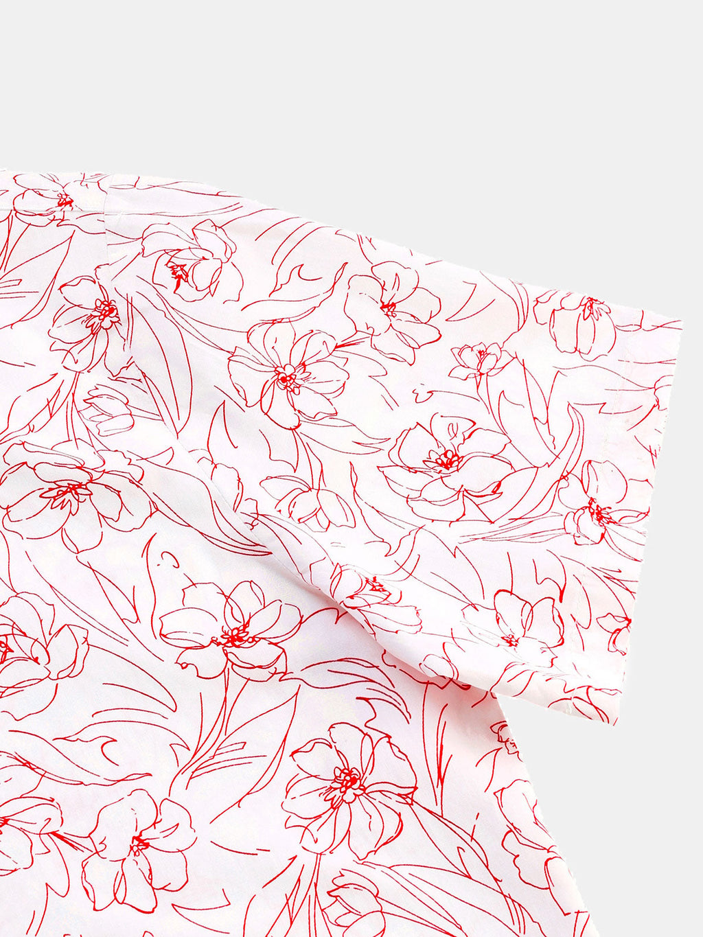 Chemise décontractée à manches courtes en coton pour hommes, imprimé Floral, été