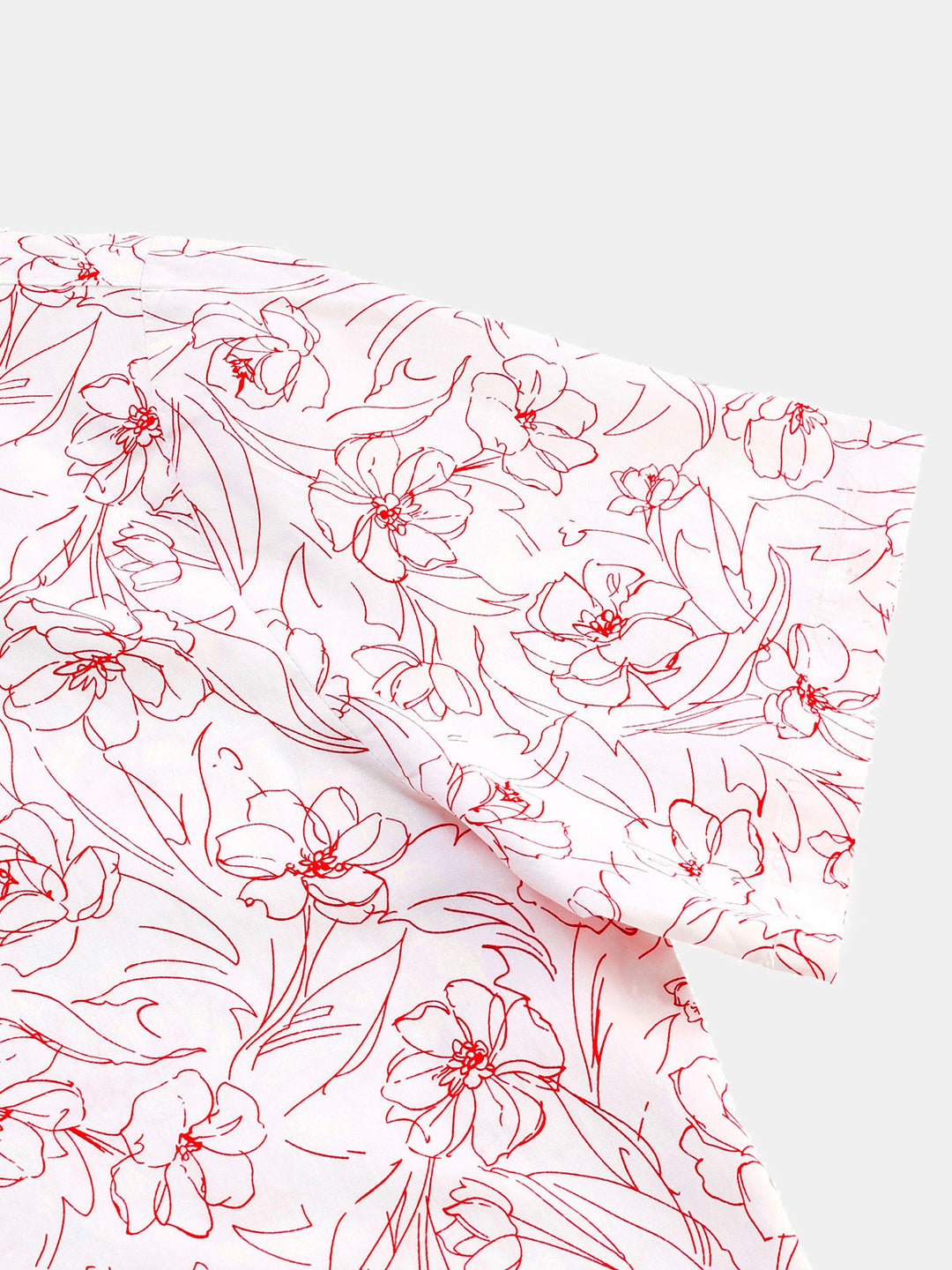 Chemise décontractée à manches courtes en coton pour hommes, imprimé Floral, été