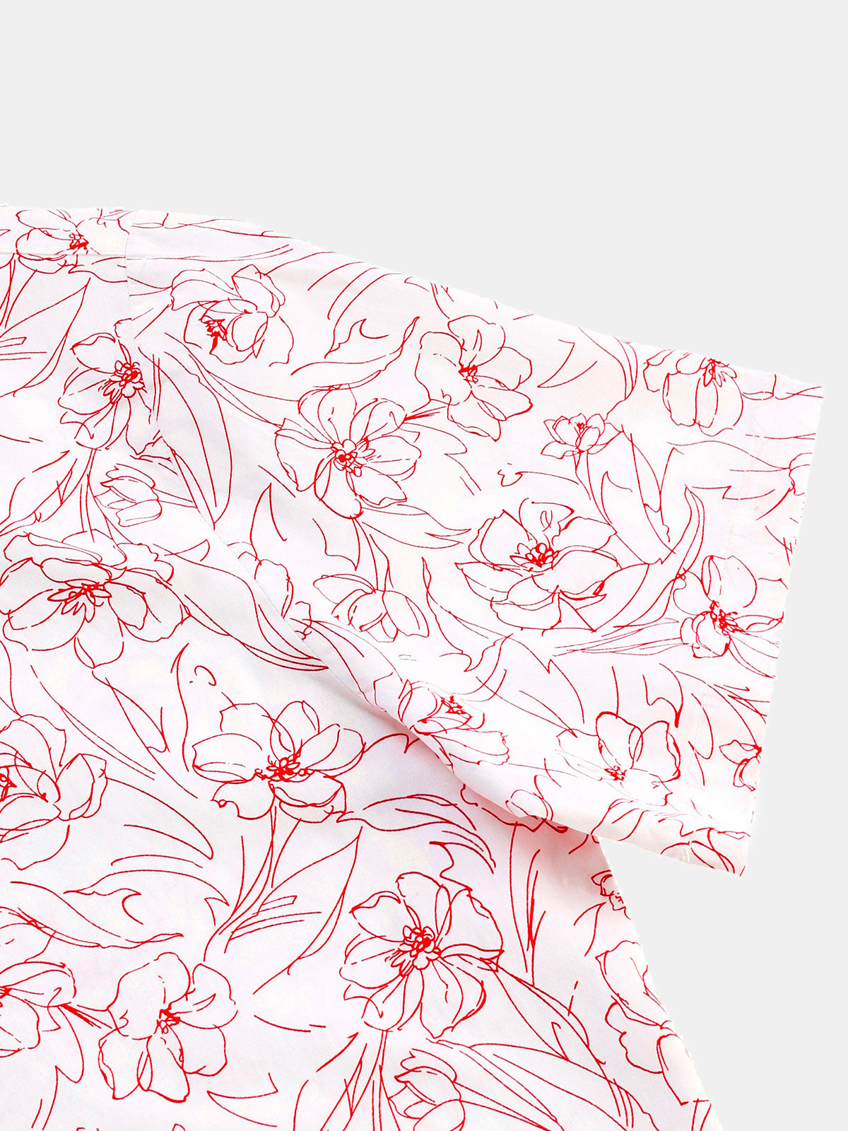 Chemise décontractée à manches courtes en coton pour hommes, imprimé Floral, été