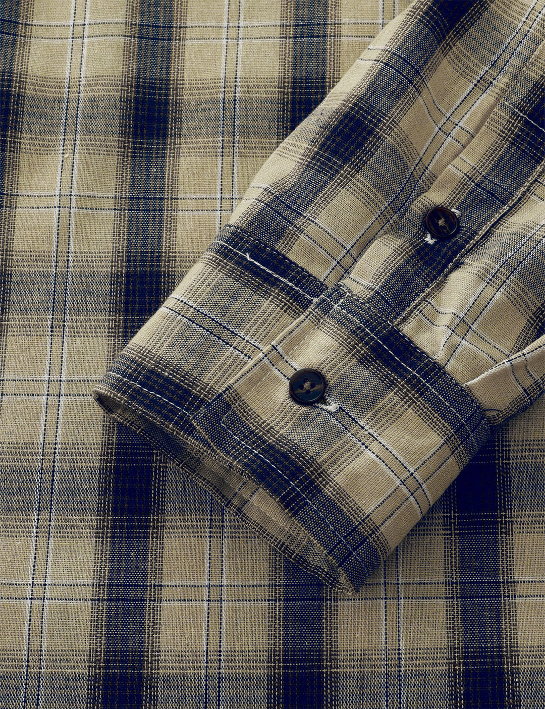 Chemise à manches longues à carreaux décontractée pour hommes avec poche rétro
