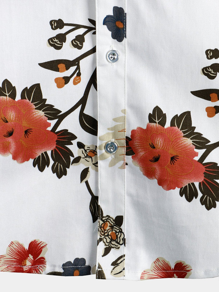 Chemise décontractée hawaïenne tropicale pour hommes