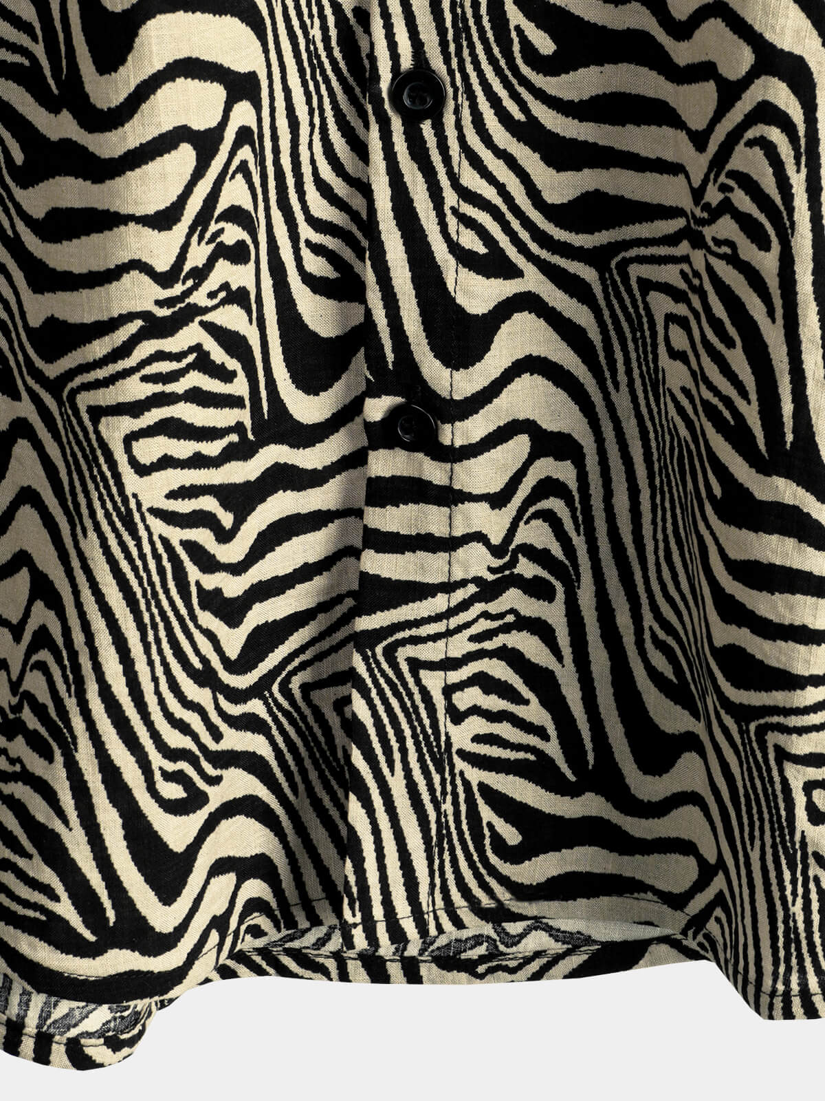 Chemise d'Homme Vintage d'Été avec Imprimé de Tigre, Fraîche pour des Vacances à la Plage, à Manches Courtes et Boutons