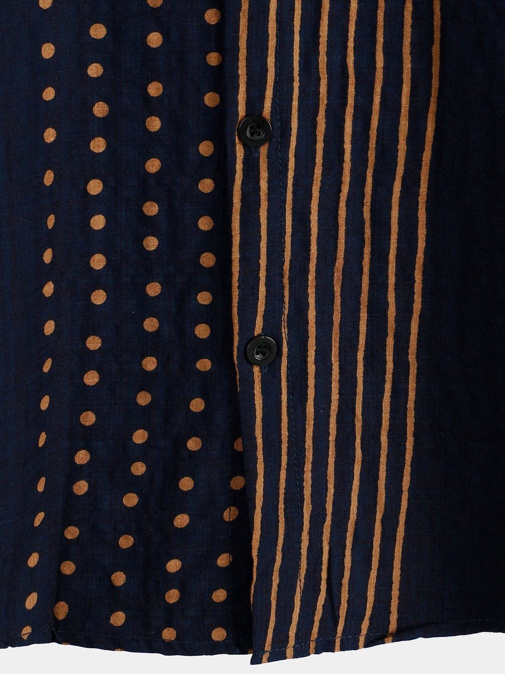Chemise à manches courtes d'été à rayures bleu marine pour hommes