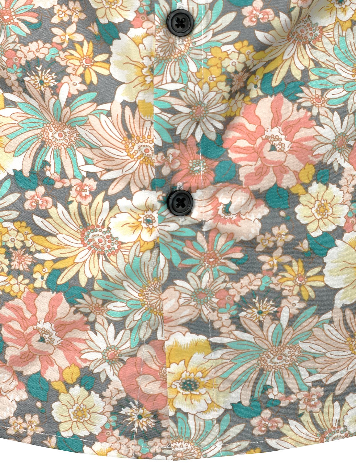 Chemise à manches longues imprimé floraux homme