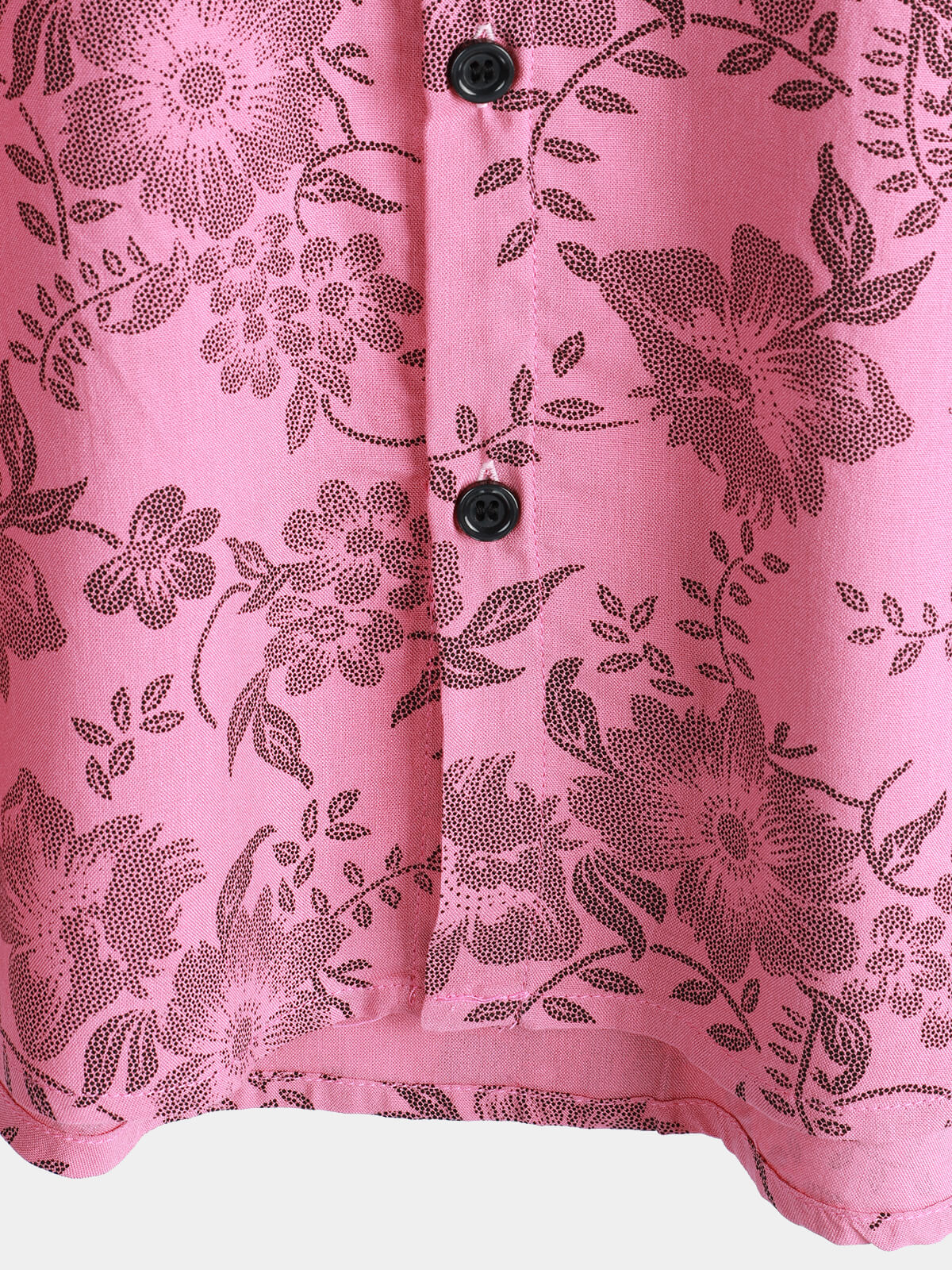 Chemise à Manches Courtes Hawaïenne Vintage à Fleurs Roses pour Homme