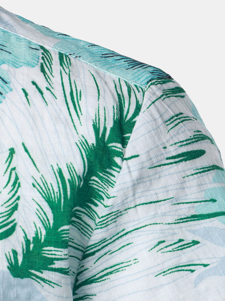 Chemise à manches courtes pour enfants, imprimé floral, tropical, Aloha, vacances, été, plage