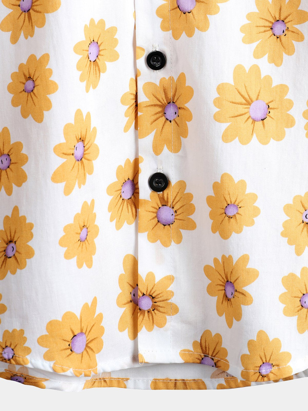 Chemise à fleurs hawaïennes tropicales en coton à imprimé marguerites pour hommes