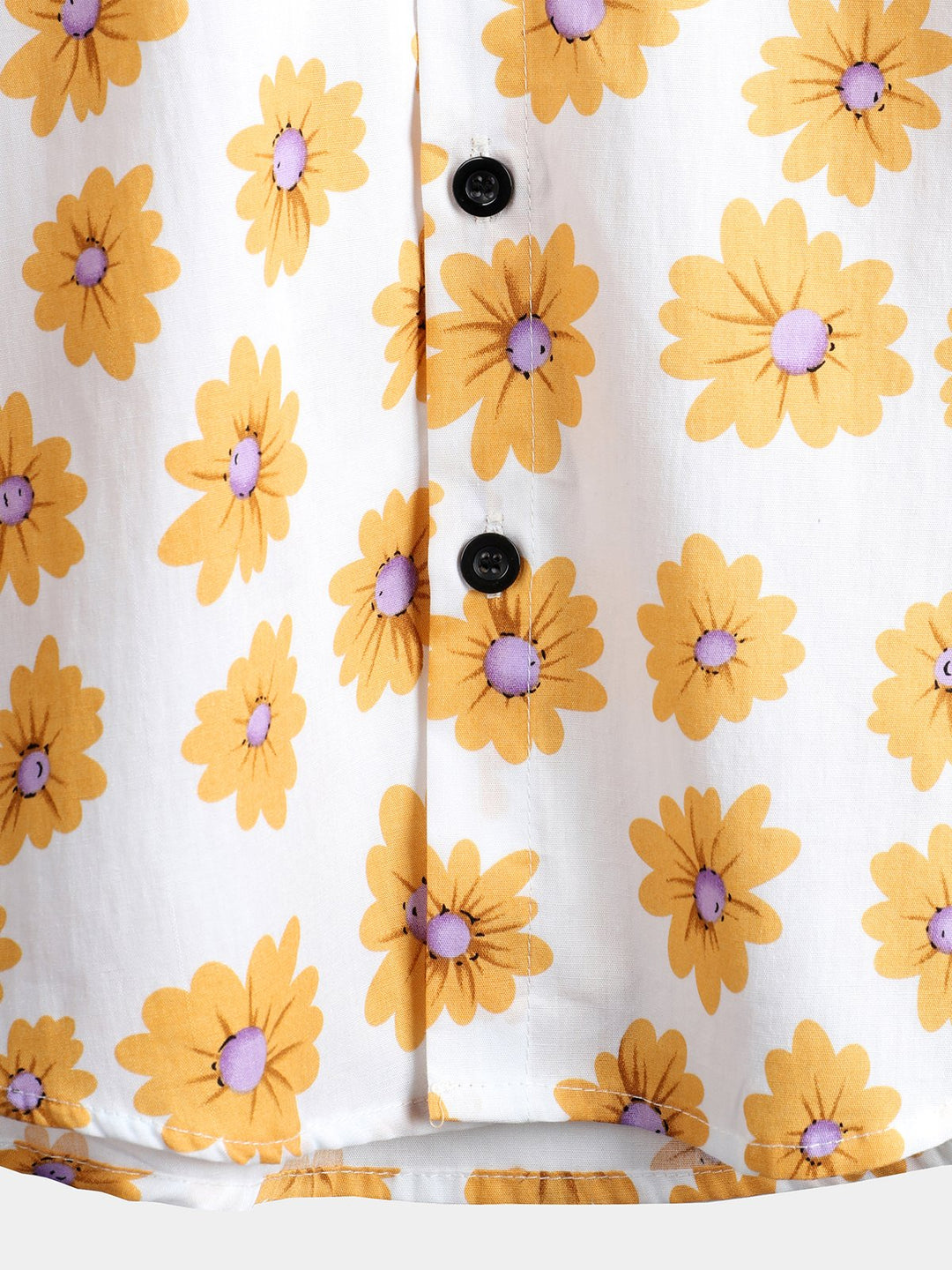 Chemise à fleurs hawaïennes tropicales en coton à imprimé marguerites pour hommes
