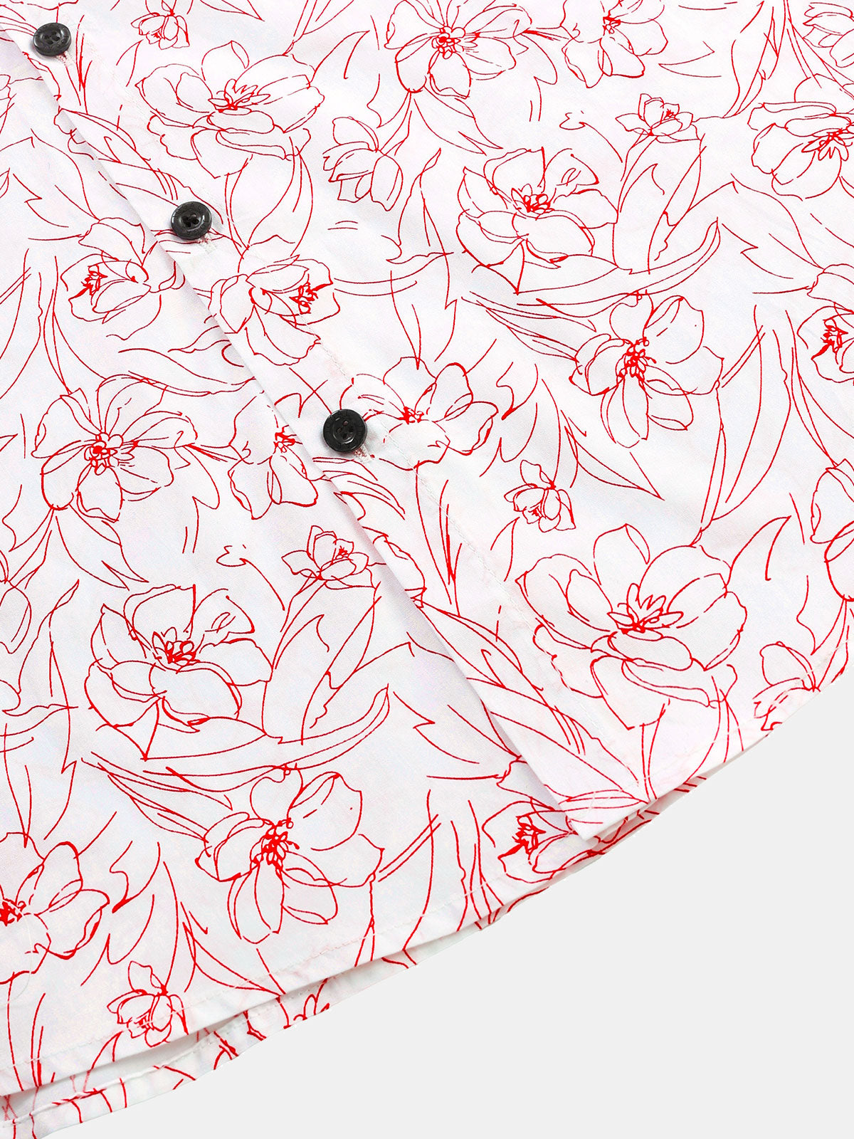 Chemise décontractée à manches courtes en coton pour hommes, imprimé Floral, été