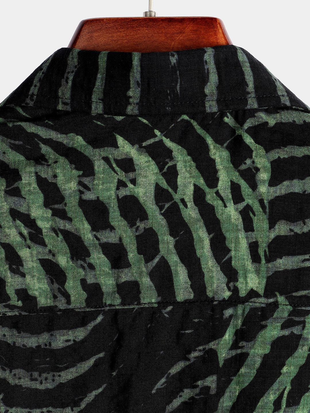 Chemise imprimée rayée à manches courtes pour hommes