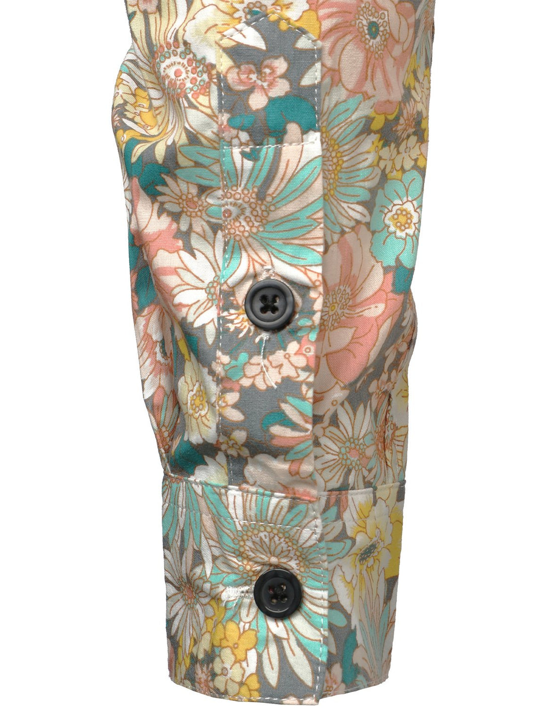 Chemise à manches longues imprimé floraux homme