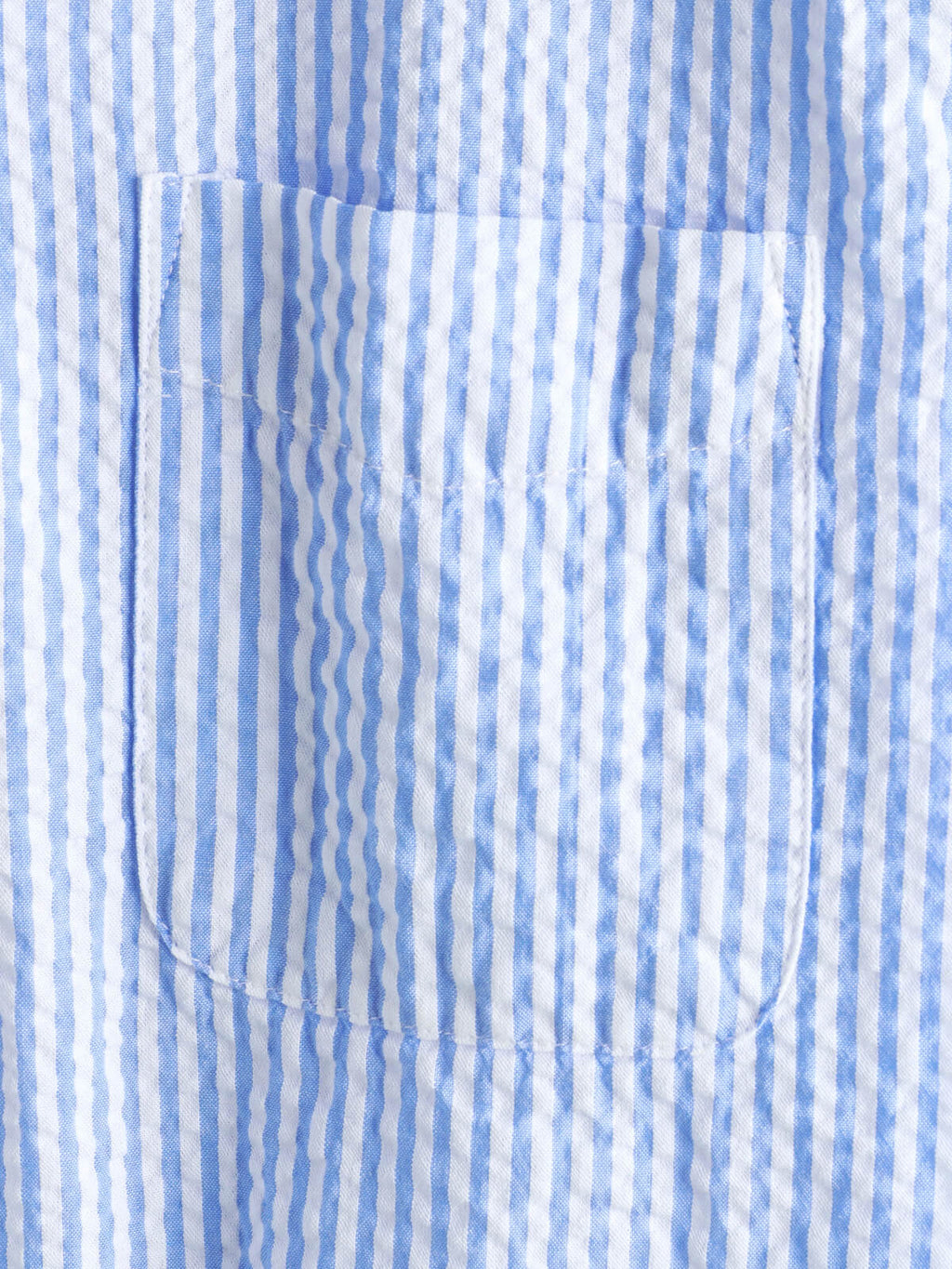 Coton Bleu Rayé Homme Bouton d’été Haut Col Cubain Camp Chemise de plage à manches courtes