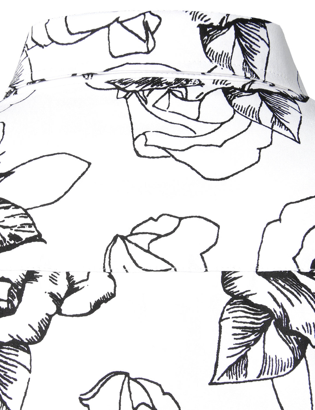 Chemise décontractée boutonnée à manches longues en coton à fleurs pour hommes