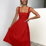 Pauline | Robe de Soirée Unie au Silhouette Élégante pour Femme