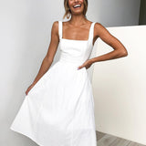 Pauline | Robe de Soirée Unie au Silhouette Élégante pour Femme