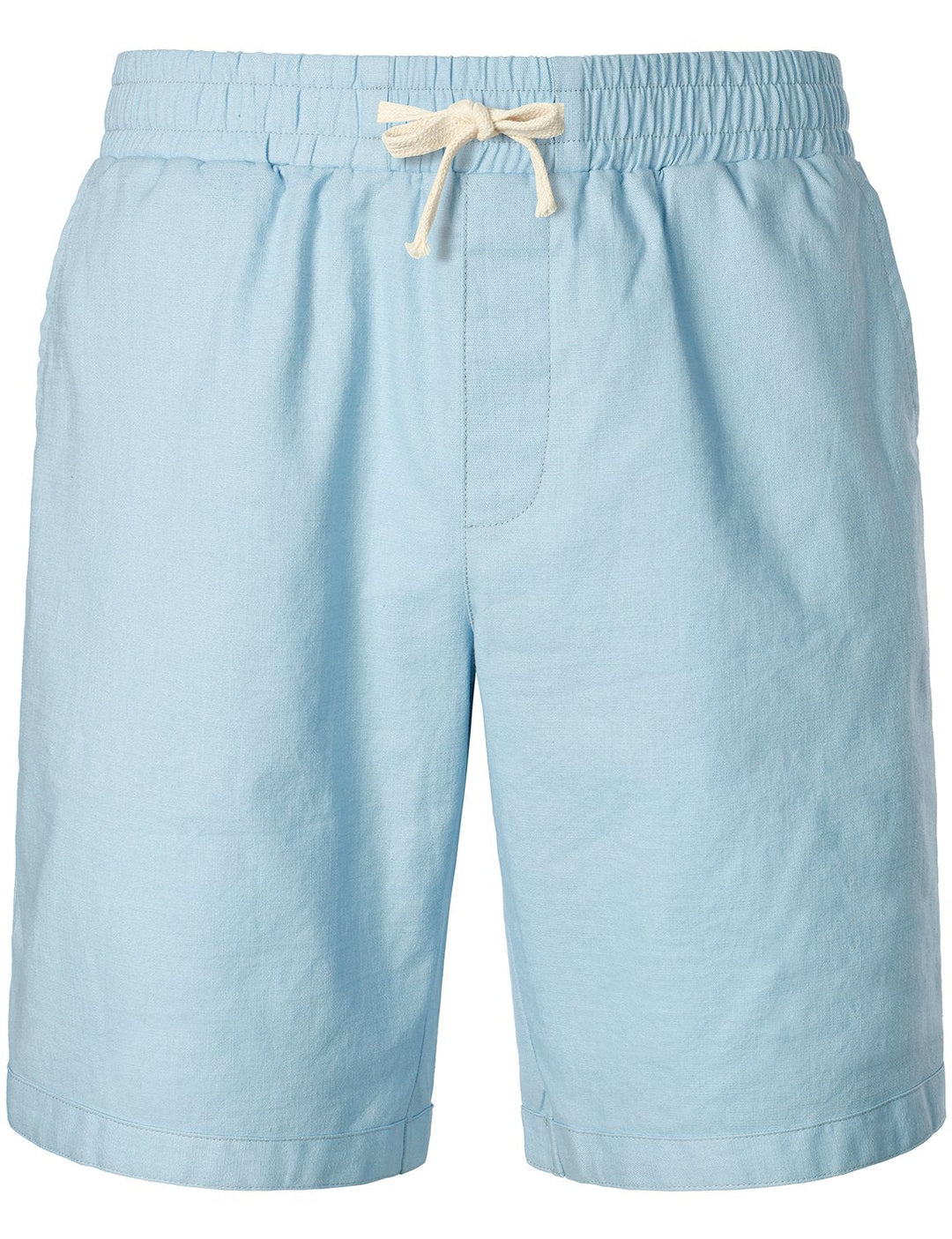 Short décontracté en coton et lin respirant de couleur unie pour hommes