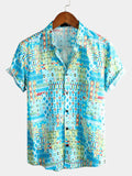 Chemise Hawaïenne à Manches Courtes Boho pour Homme