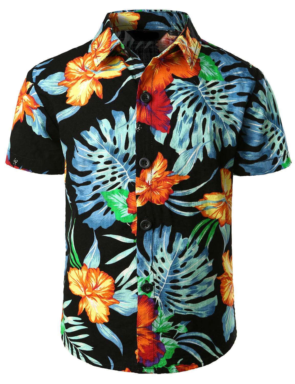 Chemise blanche à manches courtes pour enfants, motif ananas, motif tropical, vacances, plage, Aloha