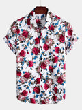 Chemise en coton hawaïen tropical à fleurs