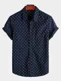 Chemise à Manches Courtes Imprimée Décontractée pour Homme