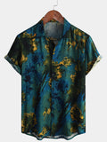 Chemise hawaïenne à manches courtes et boutons pour homme, style vintage, respirante, pour les vacances, été