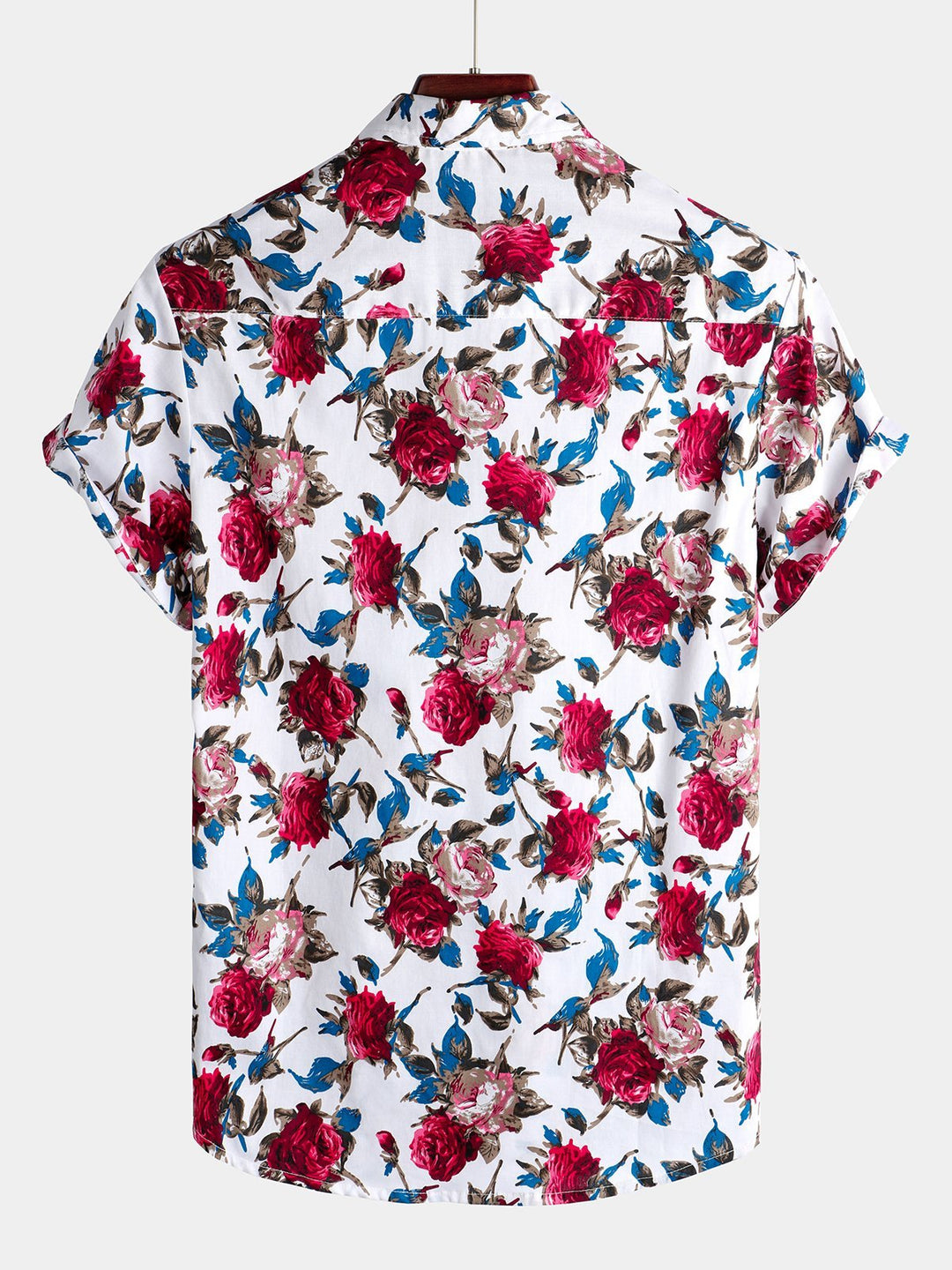 Chemise en coton hawaïen tropical à fleurs