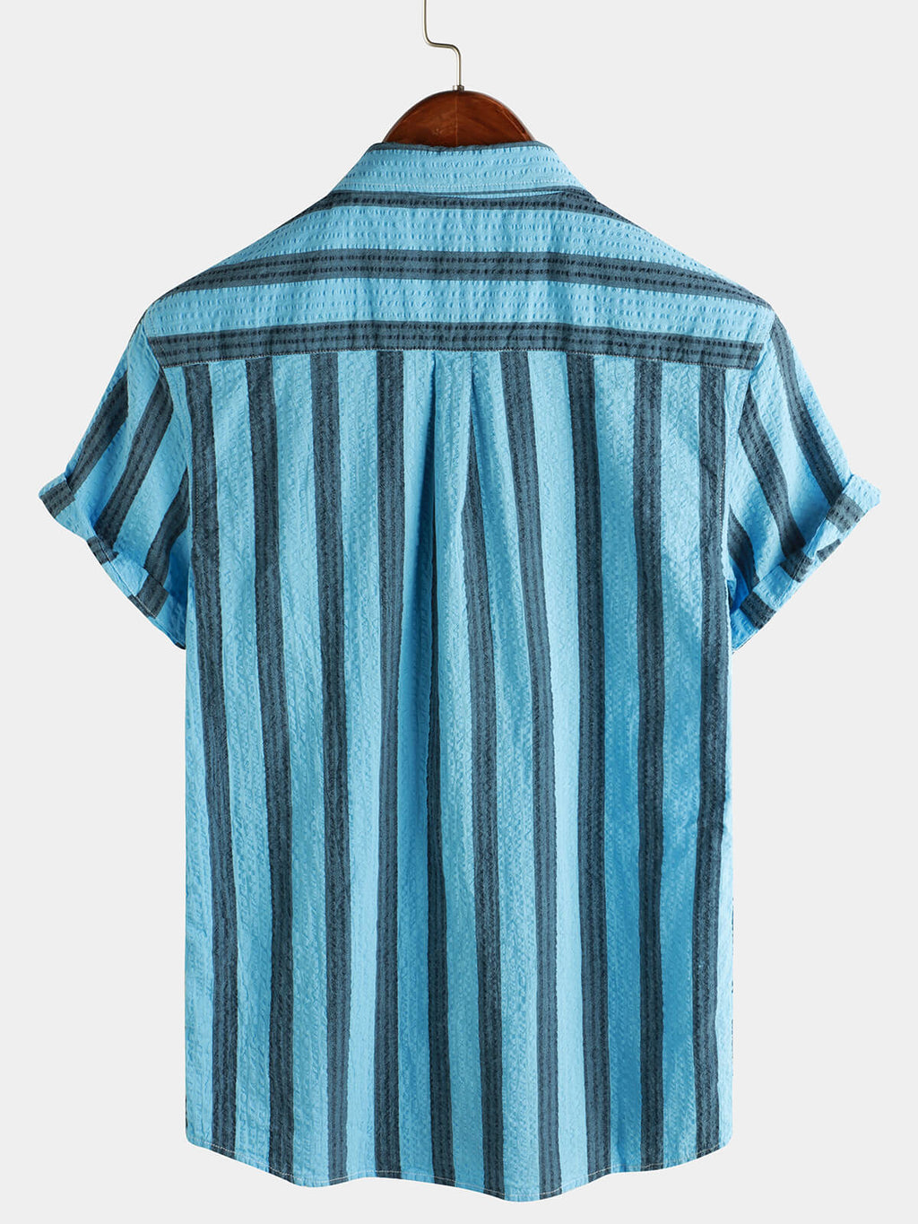 Chemise pour Homme avec Poche, Type Hawaïenne, de Vacances, avec Boutons et Manches Courtes