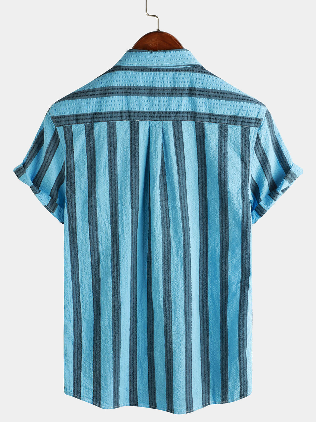 Chemise pour Homme avec Poche, Type Hawaïenne, de Vacances, avec Boutons et Manches Courtes