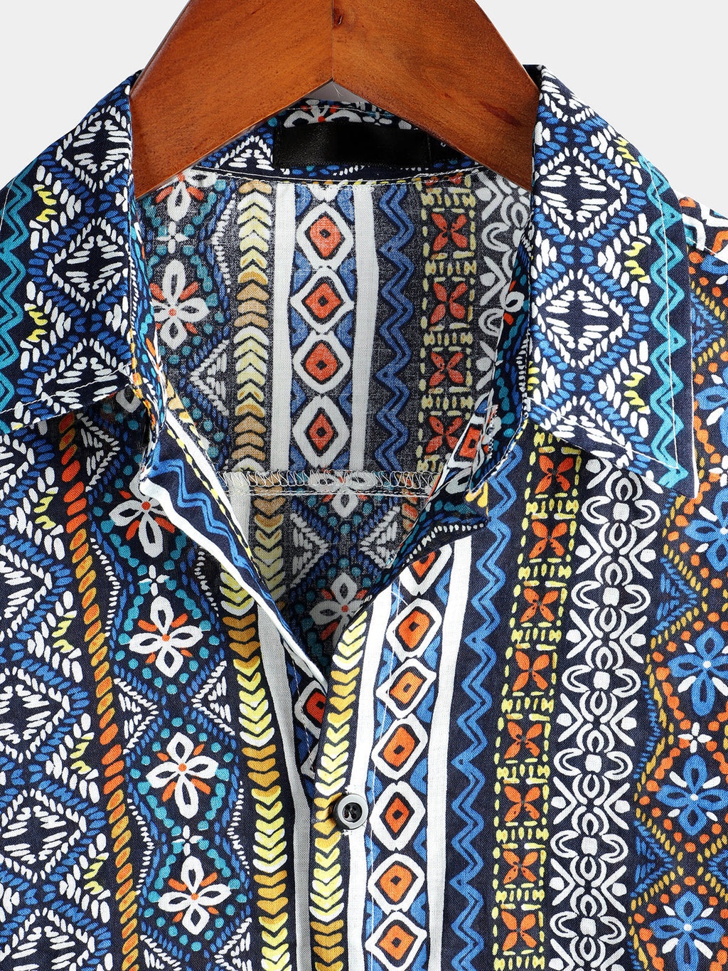 Chemise Retro à Manches Courtes Boho pour Homme
