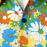Chemise à manches longues imprimé floraux homme