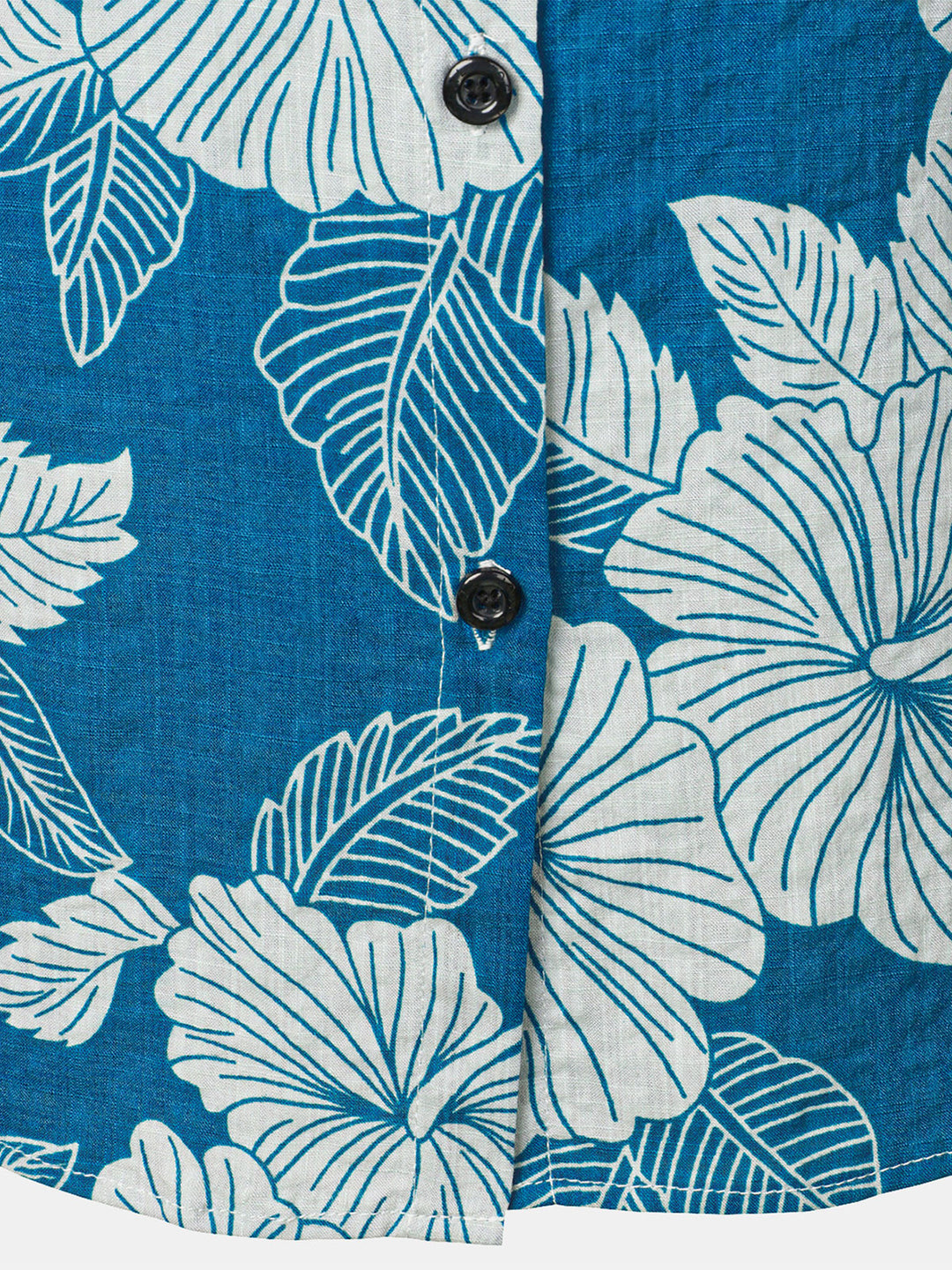 Chemisier à imprimé floral bleu pour femme, chemise hawaïenne en coton à manches courtes pour la plage, l&