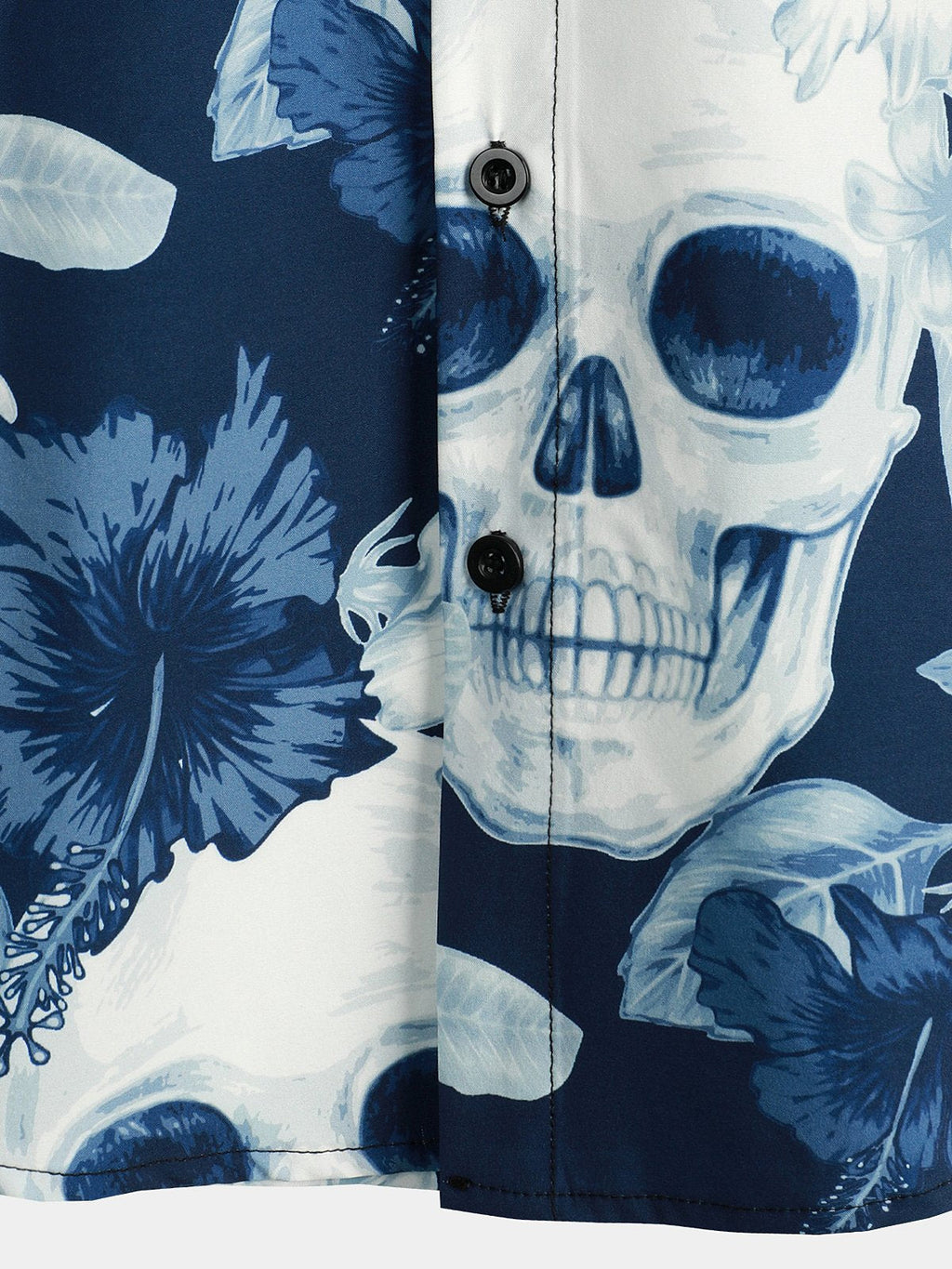 Chemise Hawaïenne à Manches Courtes avec Imprimé de Crâne Amusant pour Homme