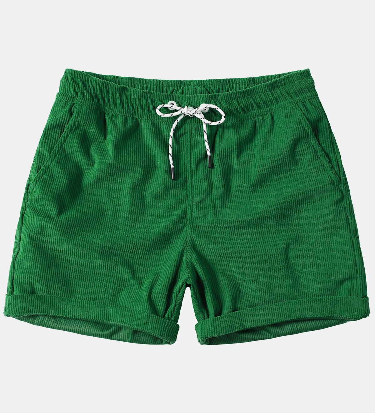 Short en velours côtelé pour homme avec ceinture ajustable
