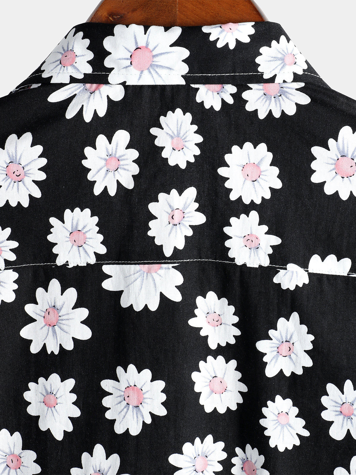 Chemise Hawaïenne à Manches Courtes Noire pour Homme