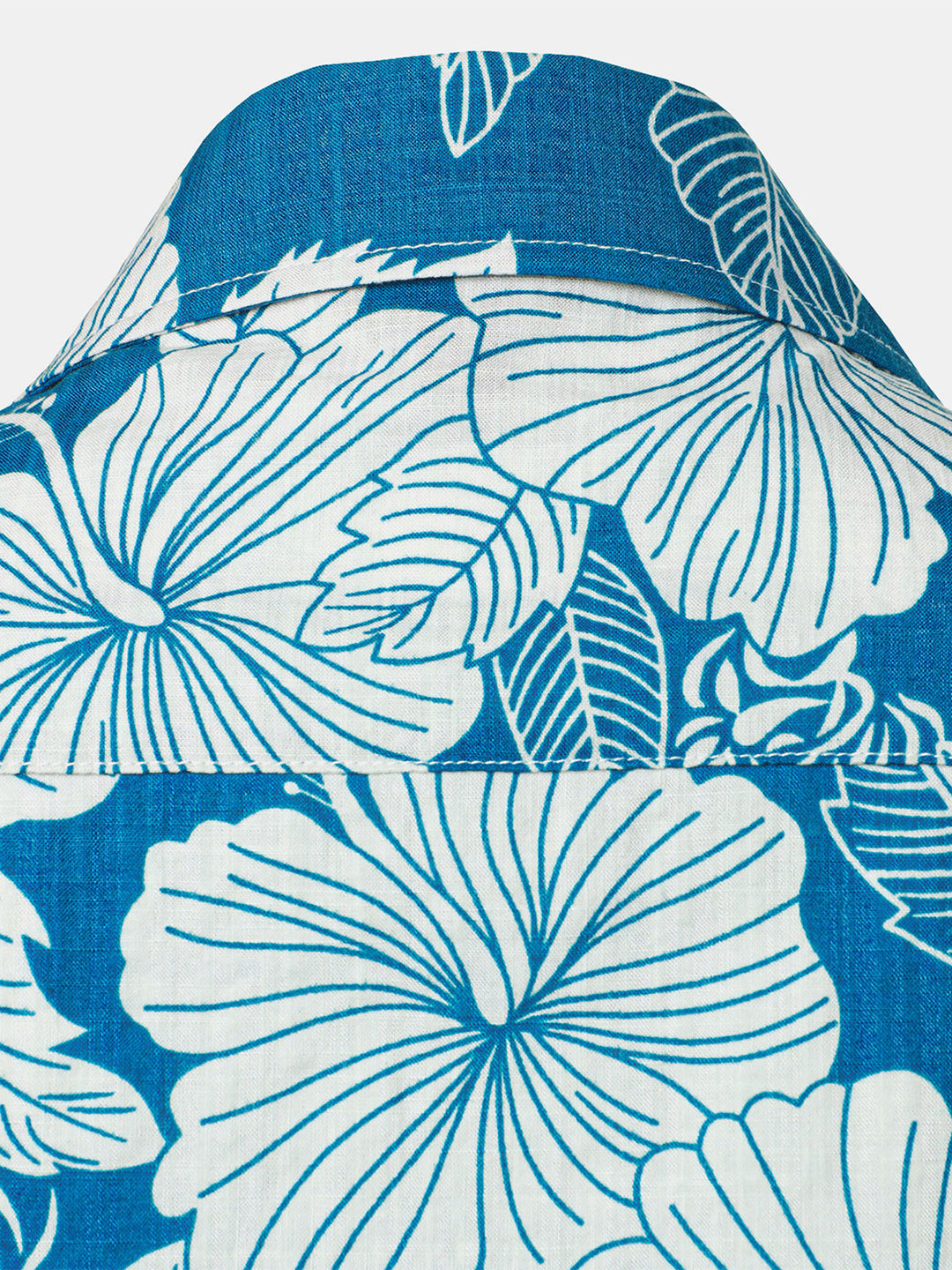 Chemisier à imprimé floral bleu pour femme, chemise hawaïenne en coton à manches courtes pour la plage, l&