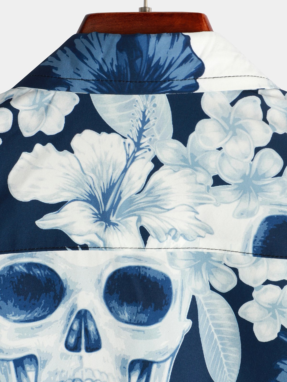Chemise Hawaïenne à Manches Courtes avec Imprimé de Crâne Amusant pour Homme