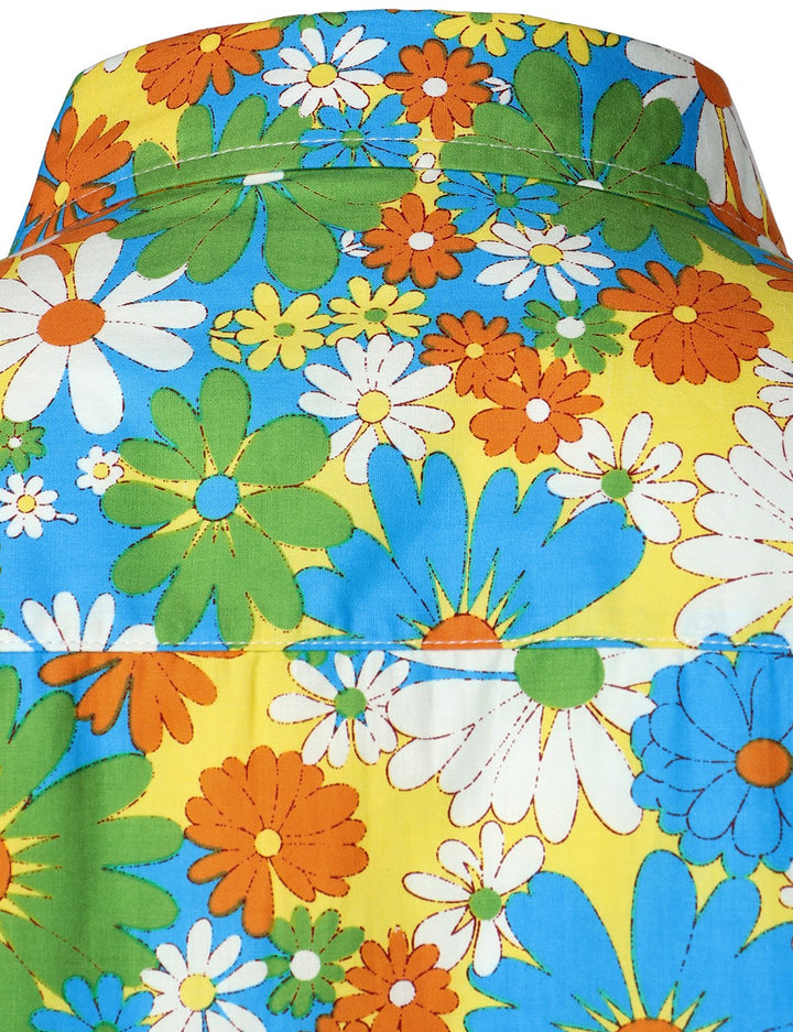 Chemise à manches longues imprimé floraux homme