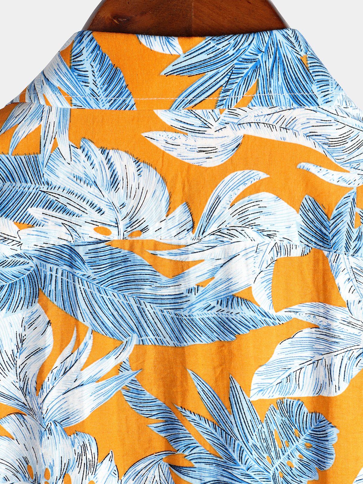 chemise d'homme en pur coton à imprimé style de vacances hawaïennes