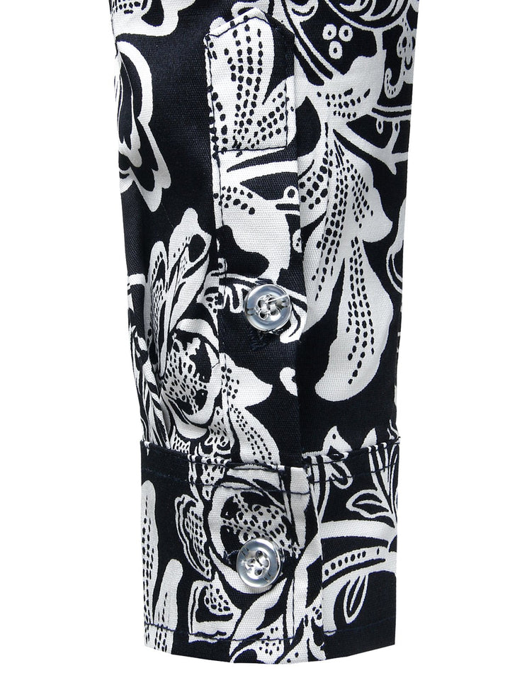 Chemise en coton imprimé de motifs floraux homme