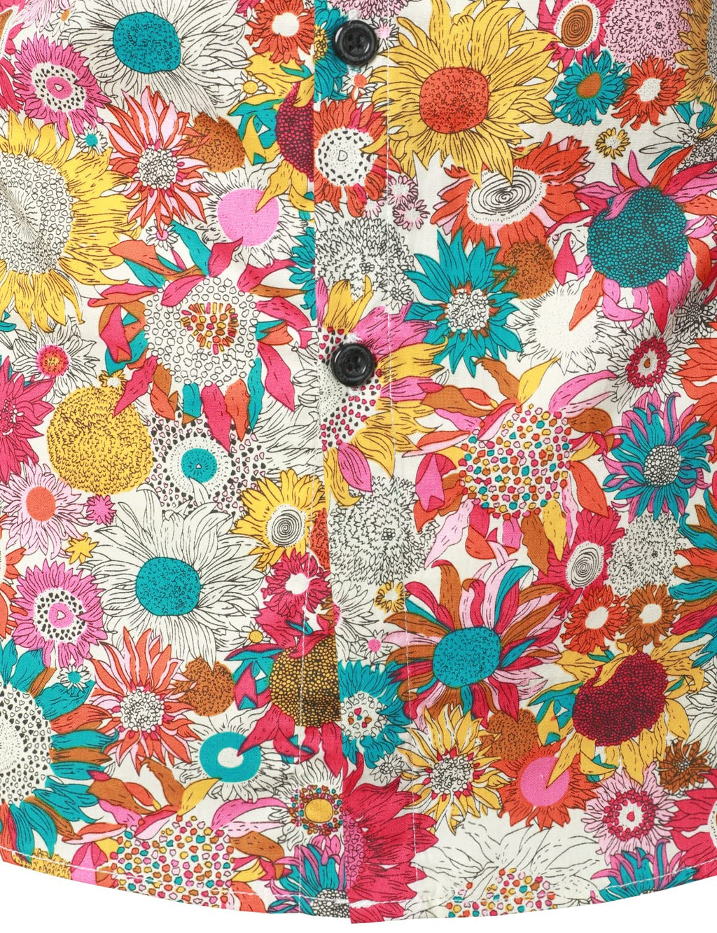 Chemise habillée vintage à manches longues en coton floral boutonné des années 70 pour hommes