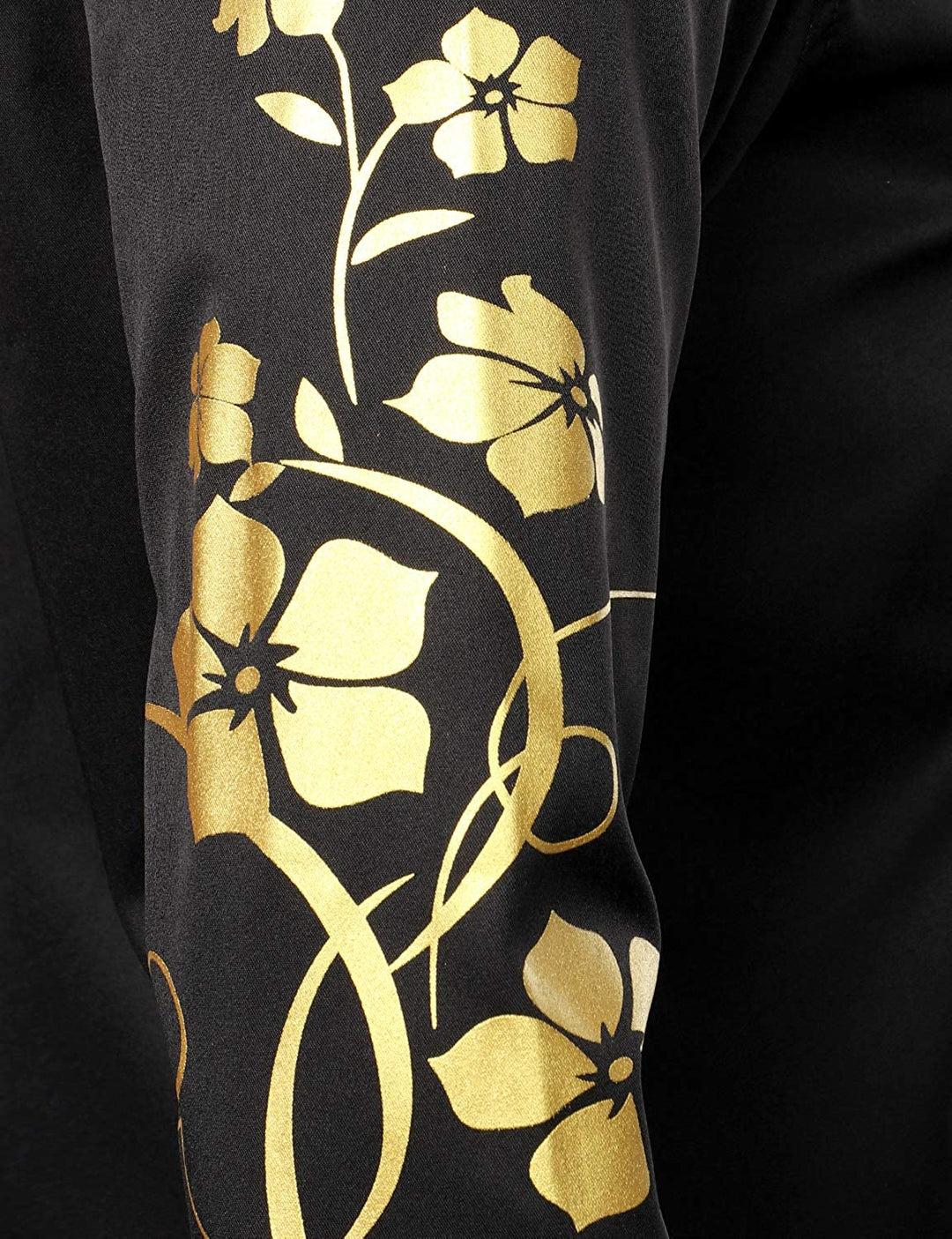 Chemise boutonnée décontractée à manches longues et à fleurs pour hommes