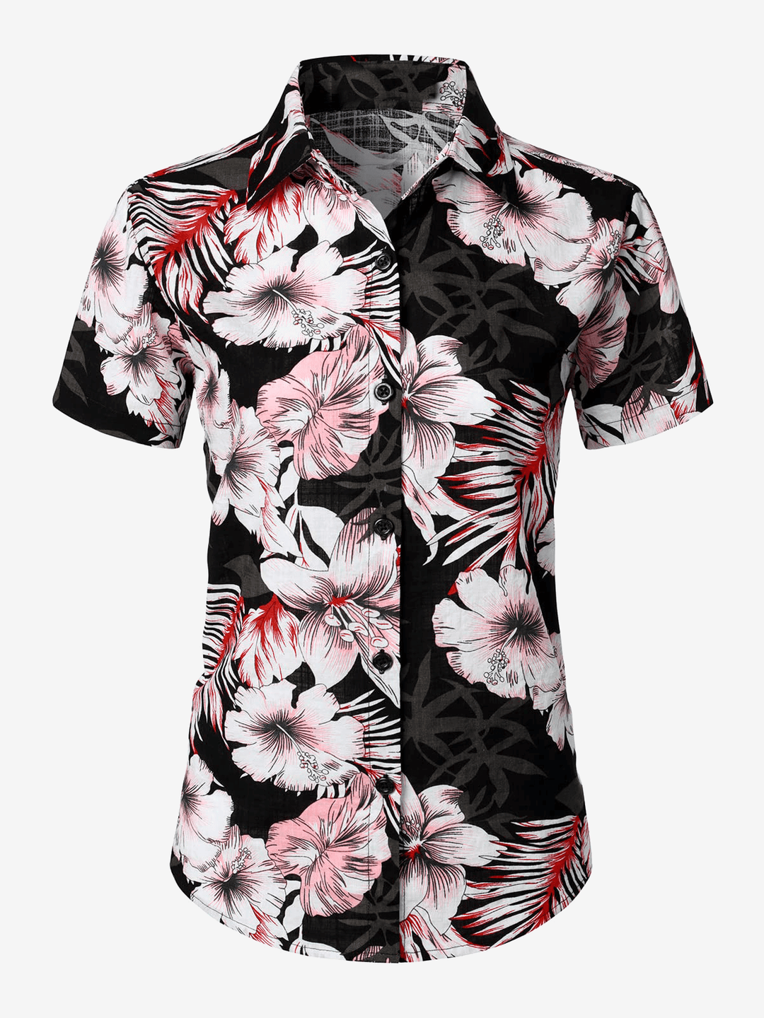 Chemisier imprimé Floral pour femmes, chemise hawaïenne en coton à manches courtes, chemise Aloha de plage et d&