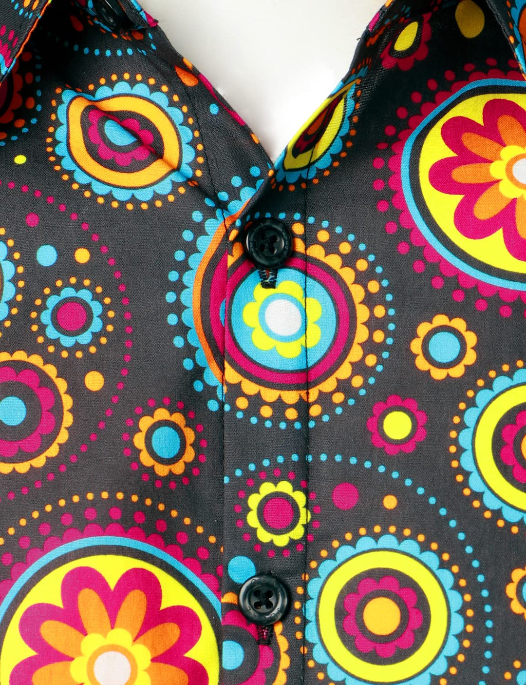 Chemise habillée à manches longues en coton respirant à motif cachemire floral pour hommes