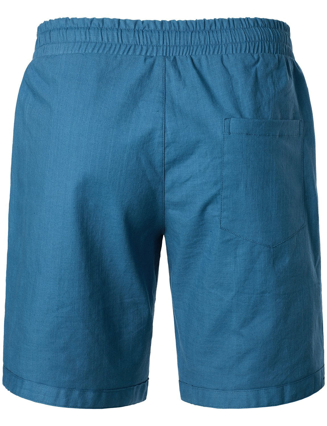 Short décontracté en lin et coton pour hommes, taille élastique, ample, couleur unie