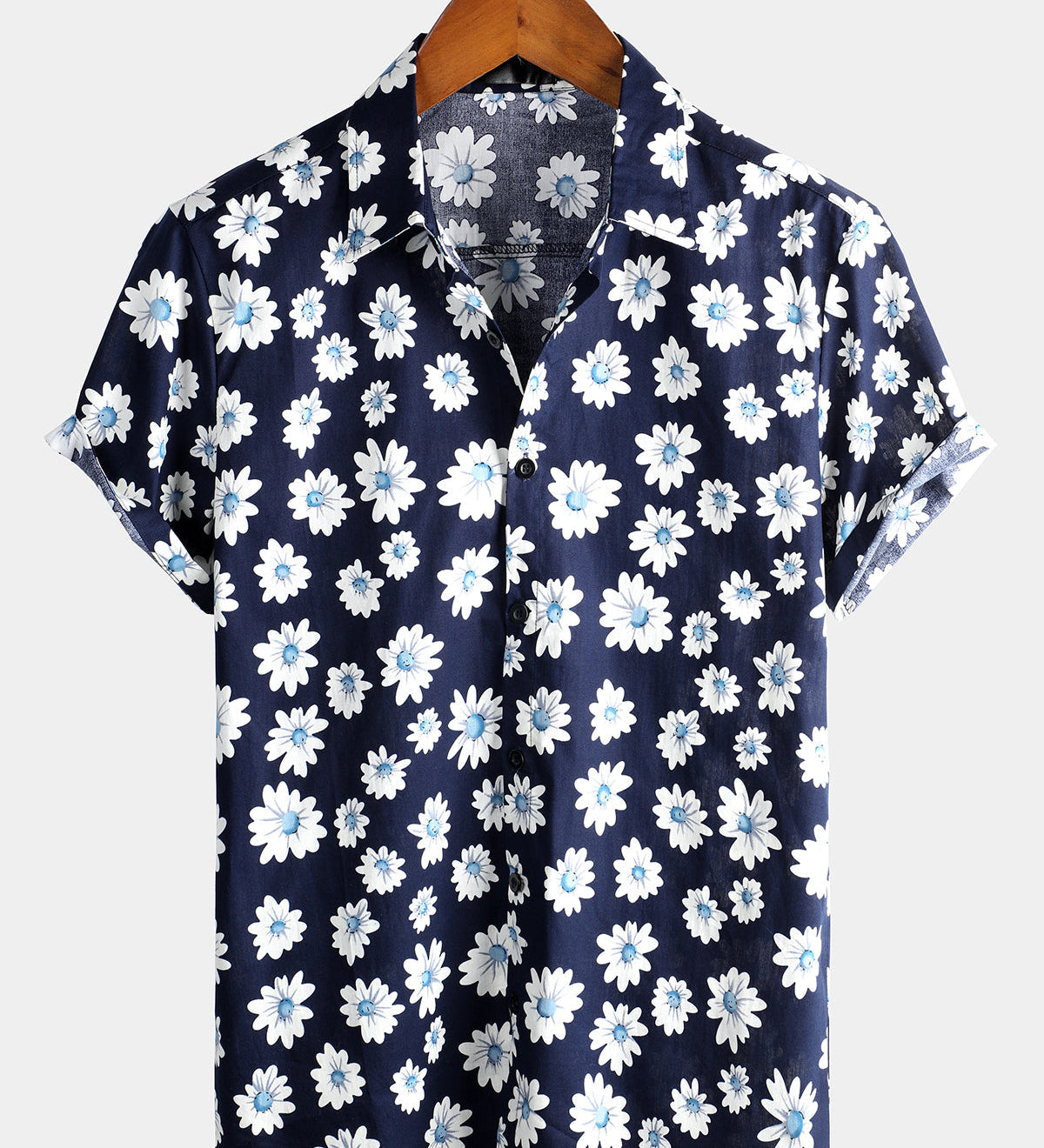 Chemise Hawaïenne à Manches Courtes Noire pour Homme